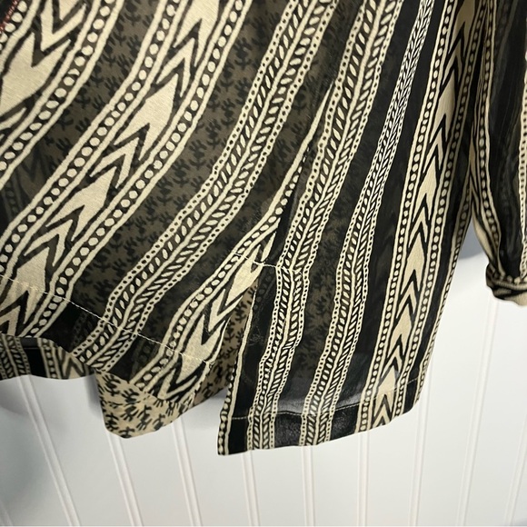 Free People Top XS Oversized Sheer Embroidery Feather In The Wind Boho - Picture 10 of 11